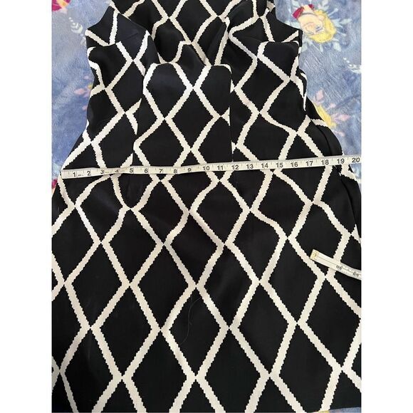 AB Studio Black and White Pattern Shift Dress size 12 - Picture 7 of 8